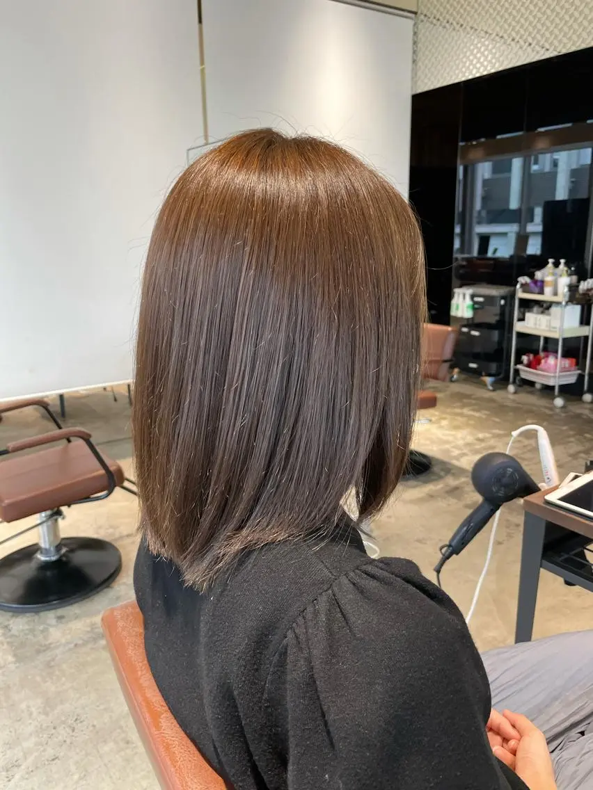 ミディアム カラー SHION/銀座 まとまるカット🩵のヘアスタイル