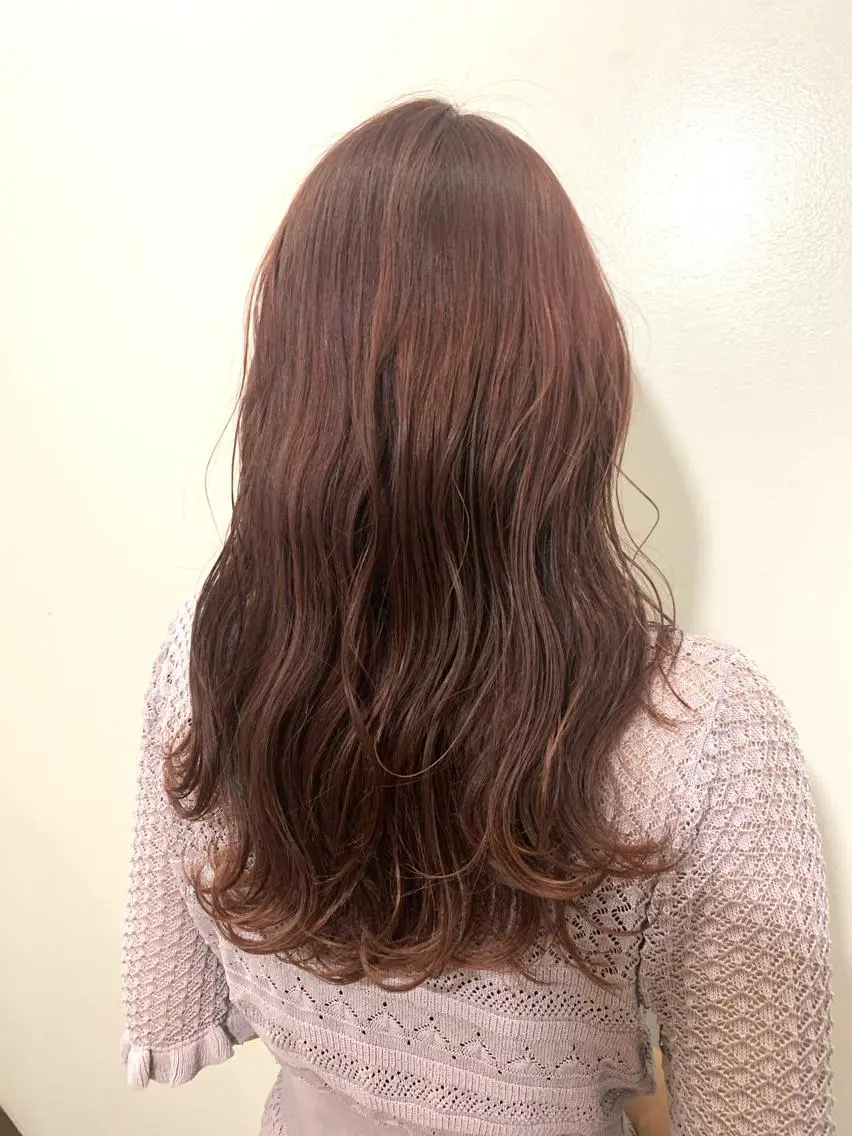 ロング ピンクラベンダー ヘアカラー トリートメント ヘッドスパ ヘアセット 大宮/山口 竣也のヘアスタイル