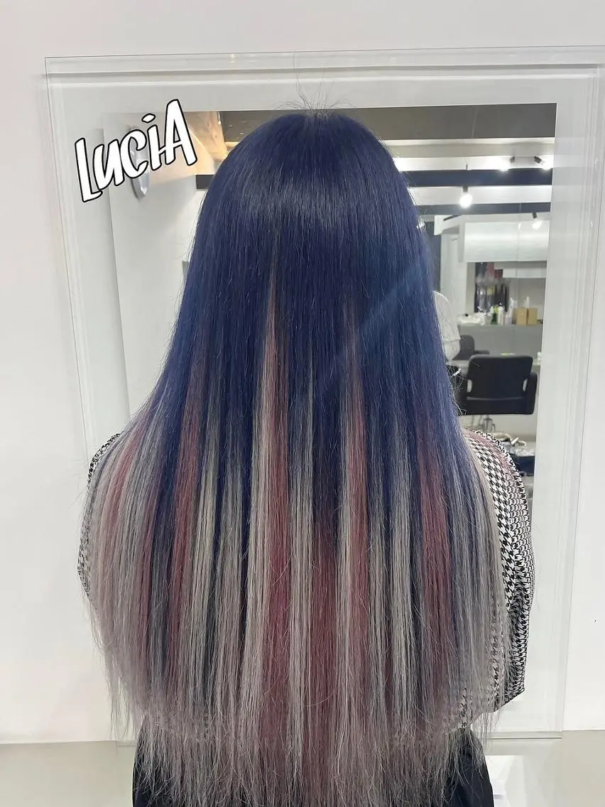 ロング カラー ヘアアレンジ エクステ7:30〜 LuciA\5900のヘアスタイル