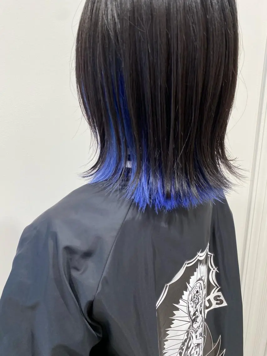 ミディアム ヘアカラー ハイトーンカラー🌈 メンズパーマ鈴木康平のヘアスタイル
