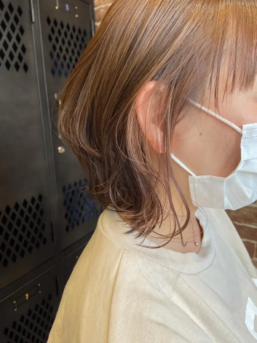 ショート カラー パーマ ヘアアレンジ メンズ キッズ ネイル マツエク・マツパ アイブロウ メンズブリーチ メンズハイライト ミストバング ベージュカラー ブリーチ カット トリートメント 久木原 ゆりのヘアスタイル
