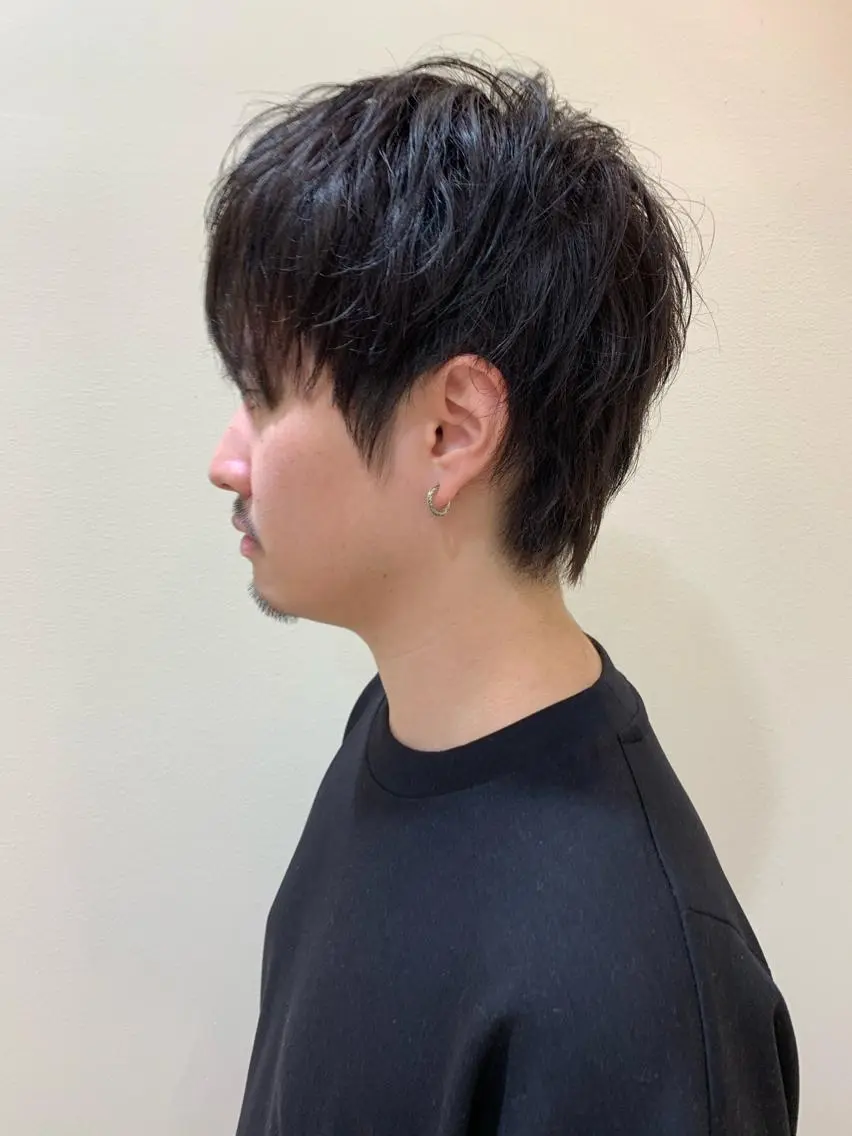 ミディアム メンズ 🍋透け感カラー🍃 オリーブ🍐Kahoのヘアスタイル