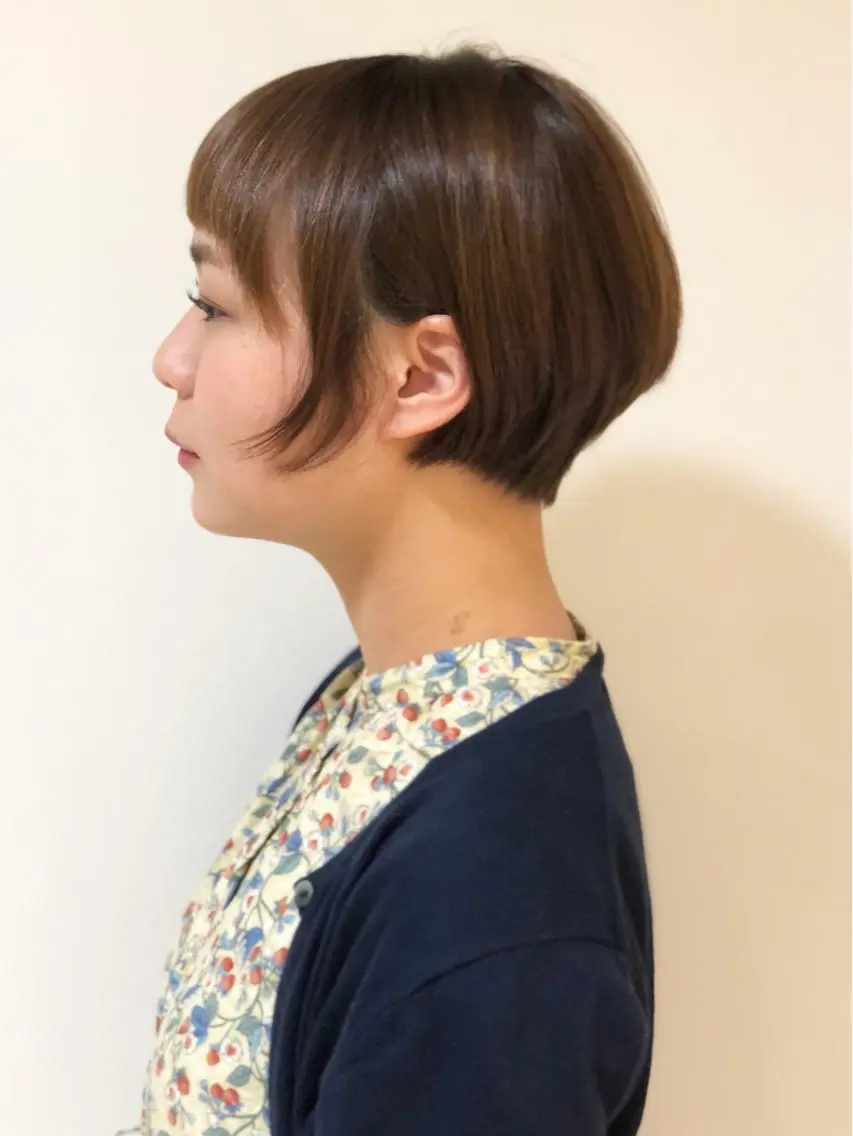 ショート カラー ショートボブ ベージュカラー ボブ ショートヘア 門田 恭弥のヘアスタイル