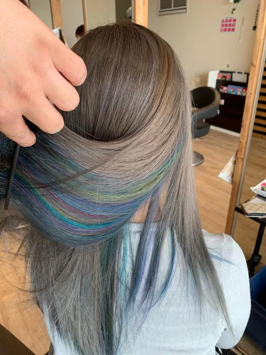 ミディアム カラー ヘアカラー 大久保 隆蔵のヘアスタイル