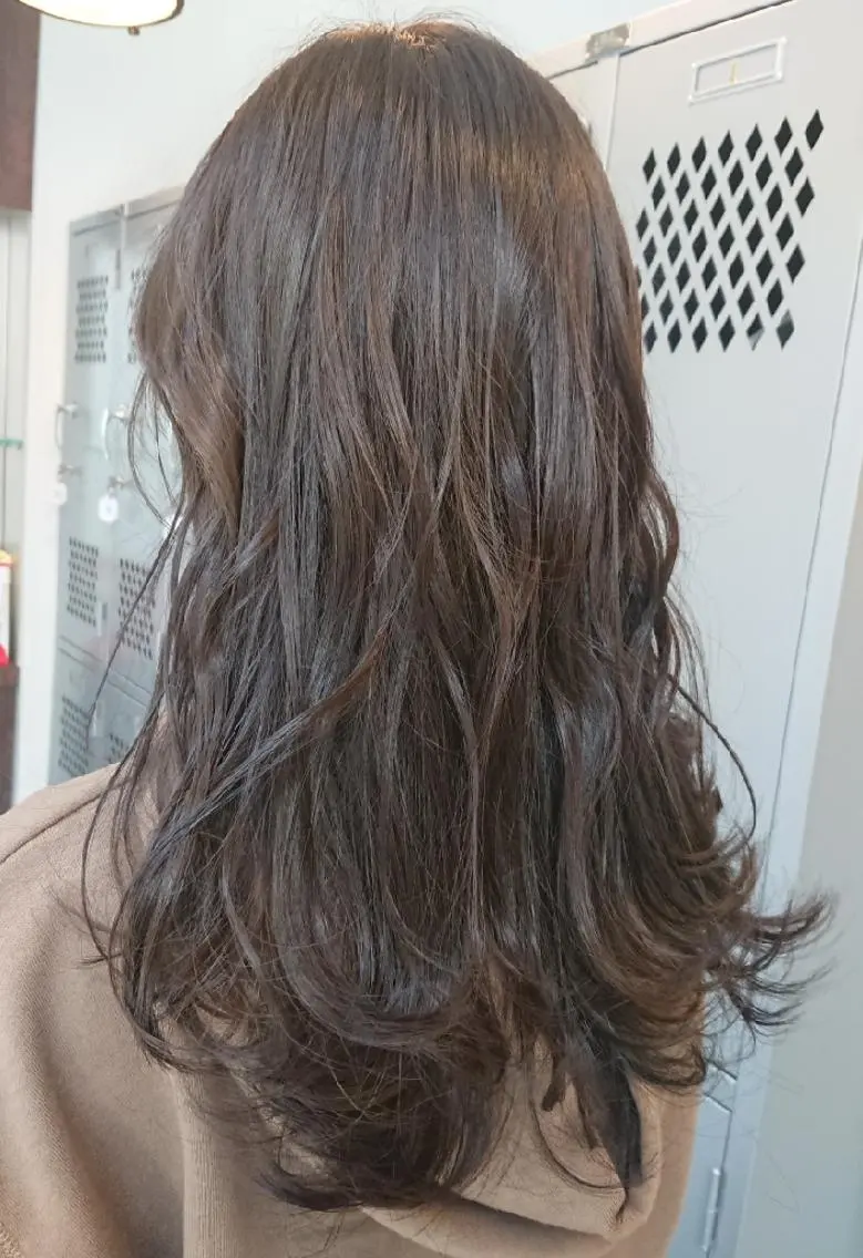 セミロング カラー ヘアアレンジ グレージュ カット ヘアカラー トリートメント スタイリスト 川添 のヘアスタイル