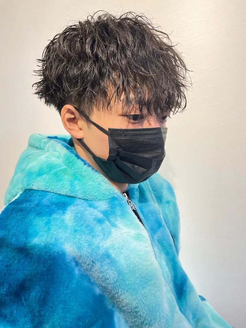 パーマ メンズ カット パーマ 大阪メンズ 美容師井上智博のヘアスタイル