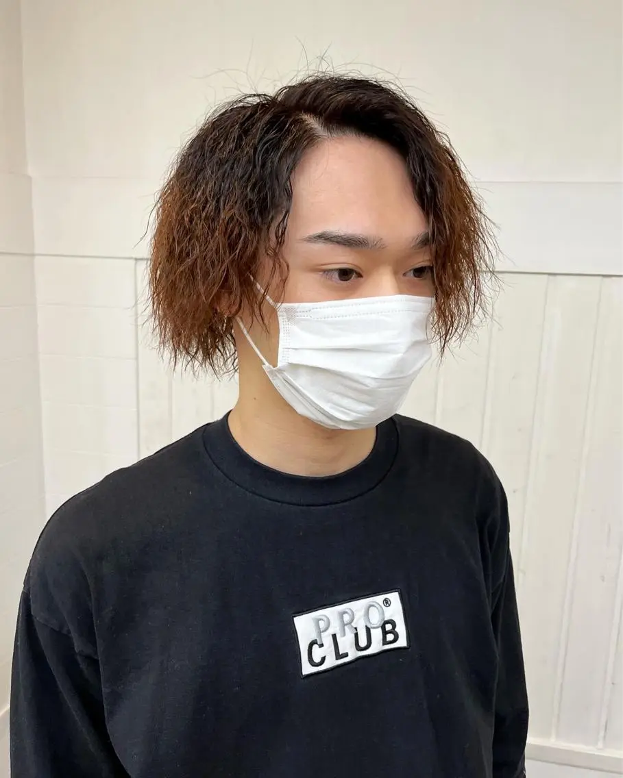 ショート カラー パーマ ヘアアレンジ メンズ ヘアカラー トリートメント 💎髪質改善特化💎 RUITOのヘアスタイル