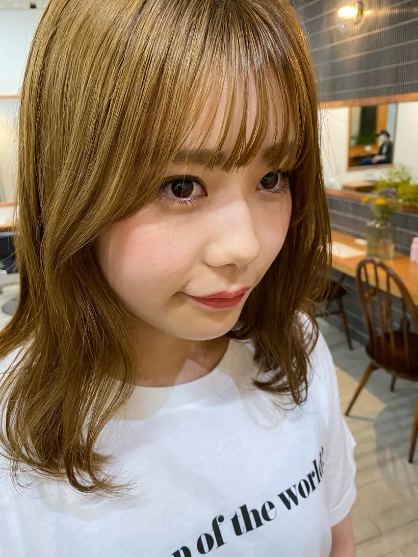 ミディアム カラー 砂原 ひよりのヘアスタイル