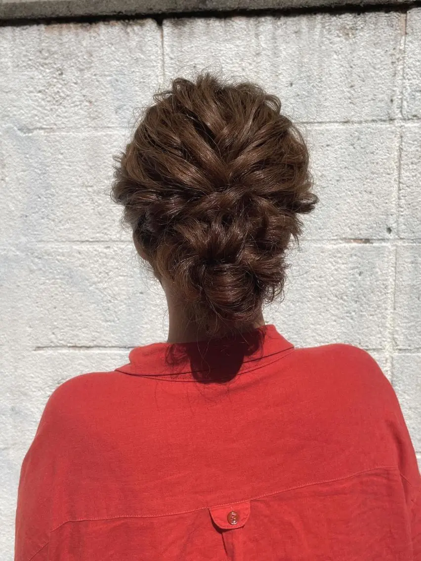 セミロング ヘアアレンジ ヘアセット ヘアアレンジ にいた かづしげのヘアスタイル