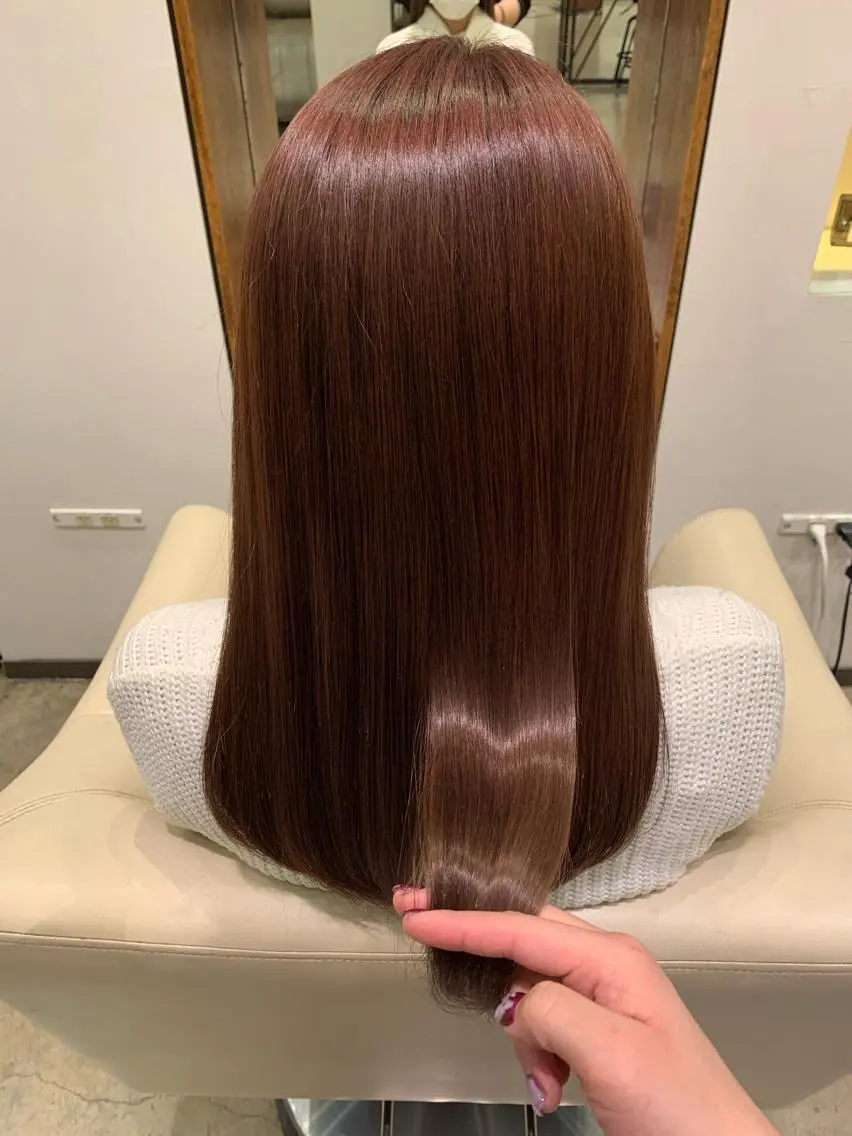 ロング カラー ブリーチ 【完全個室】髪質改善 暖色カラー/山崎唯奈のヘアスタイル