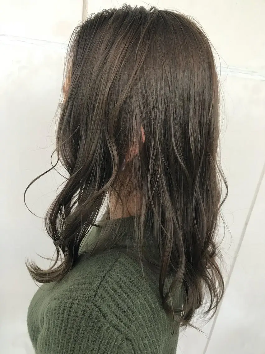 セミロング カラー ヘアカラー 髪質改善will hairdesignのヘアスタイル