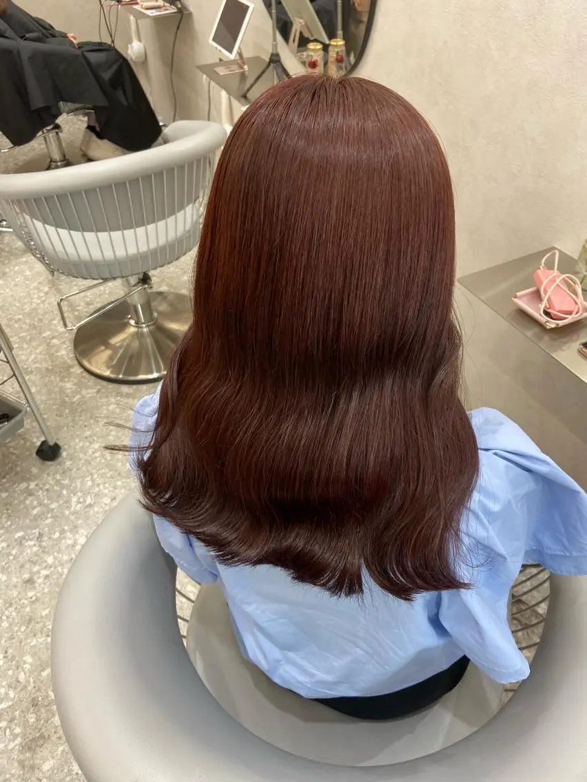 ロング カラー カット ヘアカラー トリートメント 新宿/韓国ヘア 中明度カラー/かやのヘアスタイル