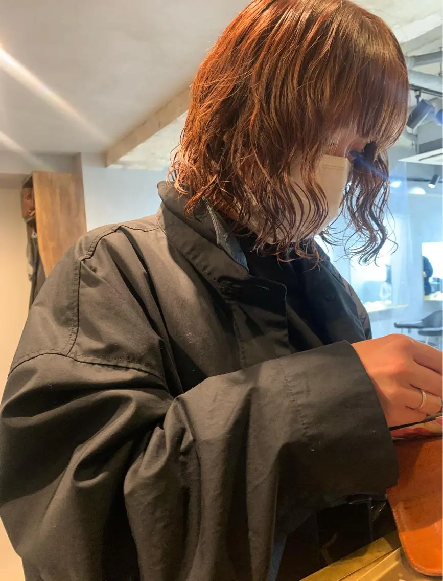 パーマ カット ヘアカラー パーマ ボブパーマコテ巻き風 パーマNo1深江秀平のヘアスタイル