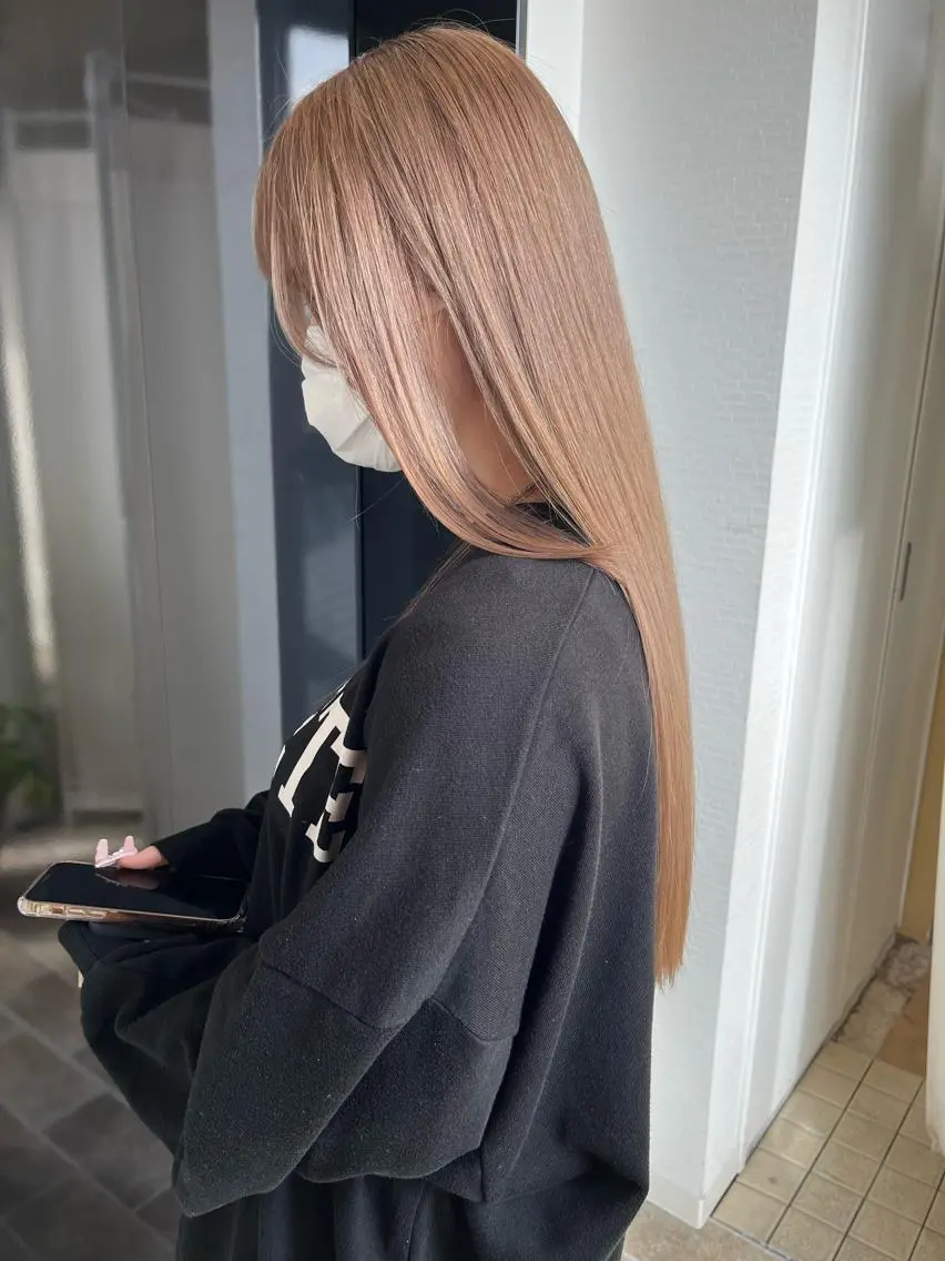 ロング カラー ヘアカラー&縮毛矯正 STAR☆RIVERのヘアスタイル