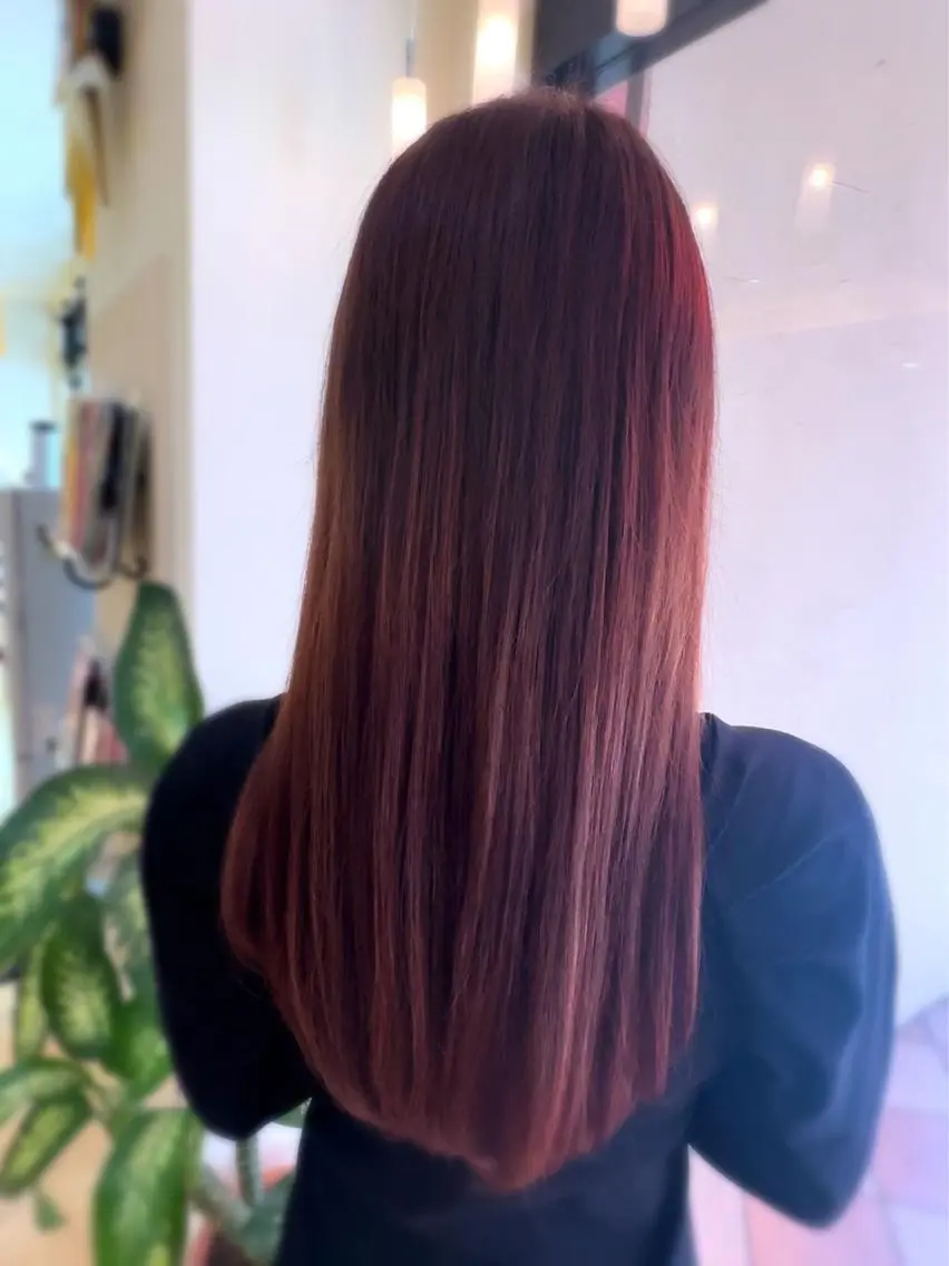 ロング カラー ベージュカラー ブリーチ ブリーチなしカラー ピンクカラー ピンクベージュ カット ヘアカラー トリートメント 小顔レイヤー💗 木村実樹のヘアスタイル