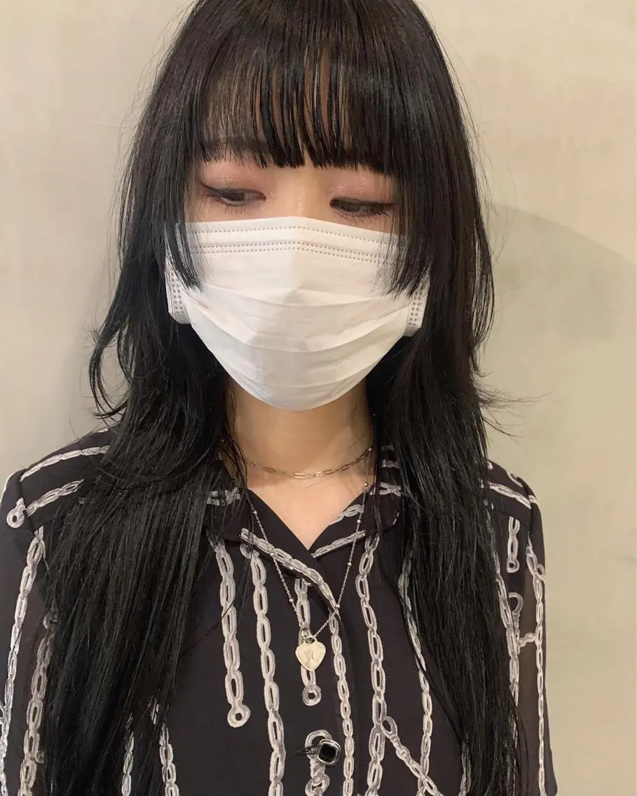 ロング カラー 黒髪 顔周りカット カット ヘアカラー トリートメント 優作 〜圧倒的信頼〜のヘアスタイル