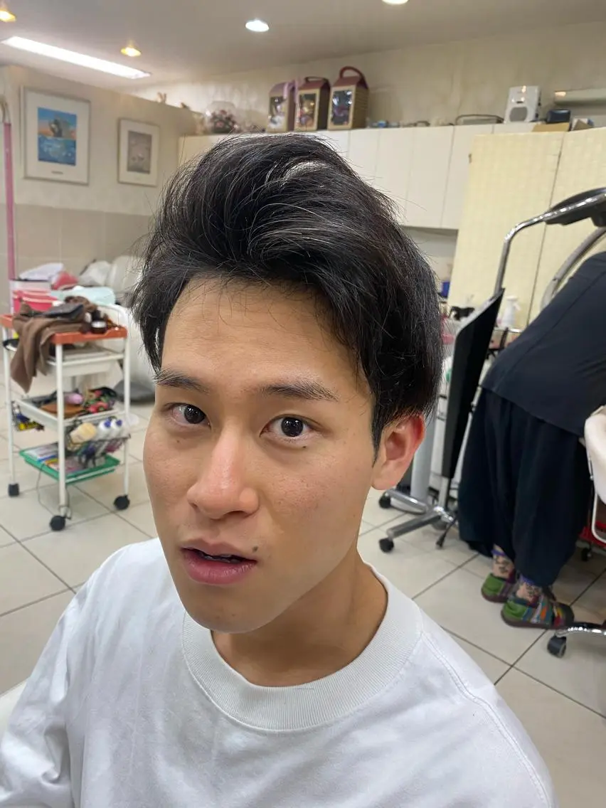 ショート かきあげバング ショートヘア ウィリアム シュウのヘアスタイル