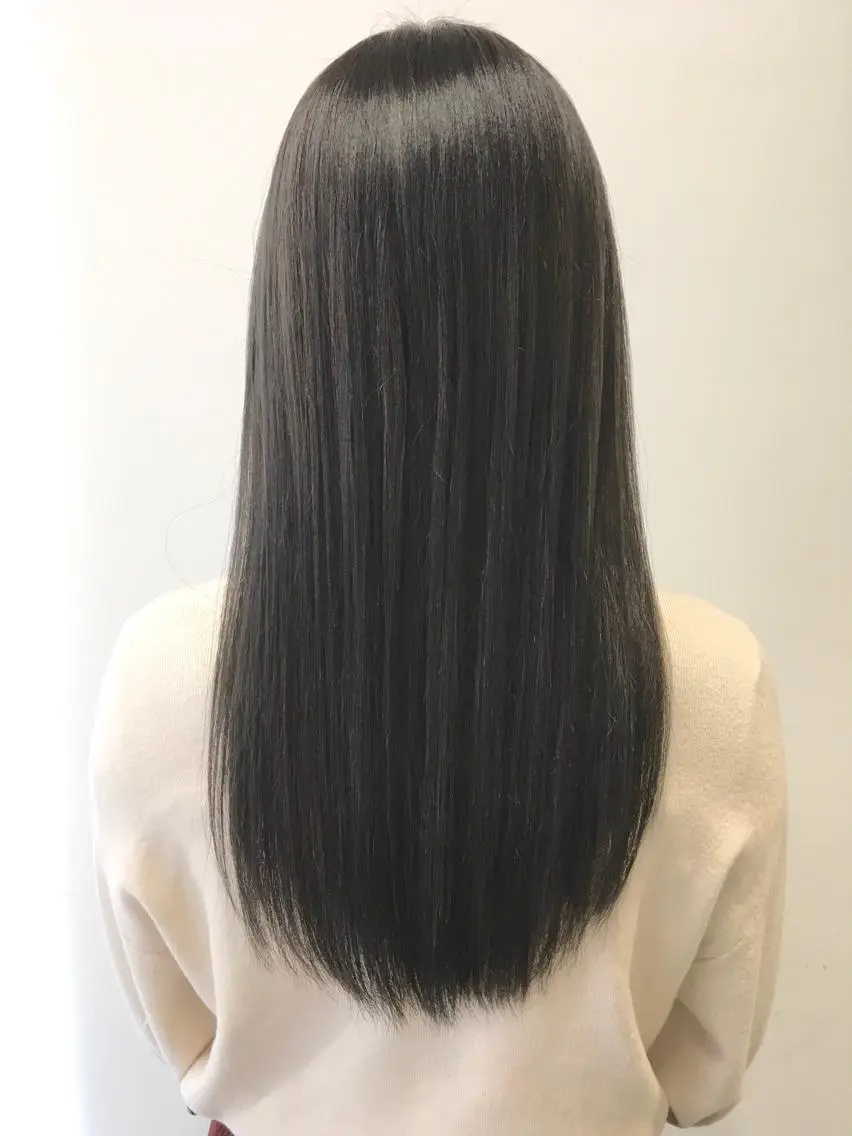 ロング カラー グレージュ ヘアカラー トリートメント ヘアセット yoshi ☆のヘアスタイル