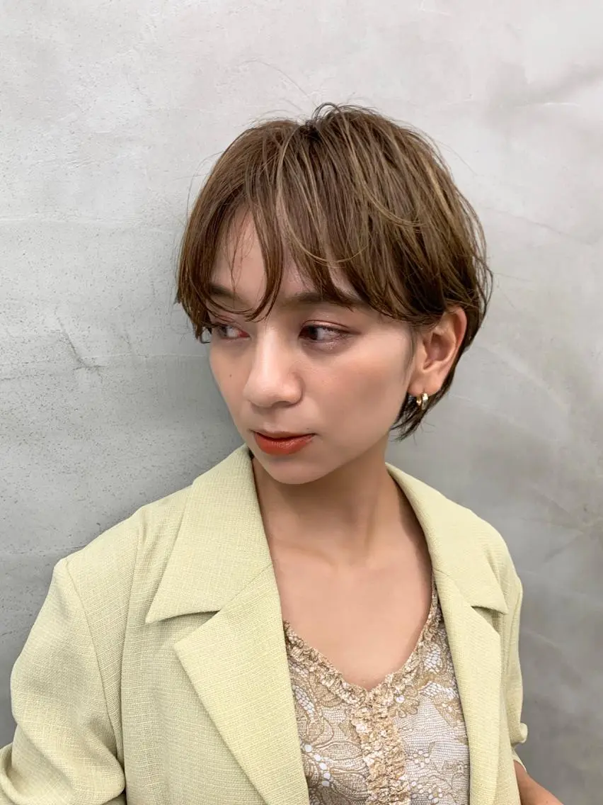 ショート カラー カット ヘアカラー トリートメント 🌿似合わせ透明感 カラー松本朋幸🌿のヘアスタイル