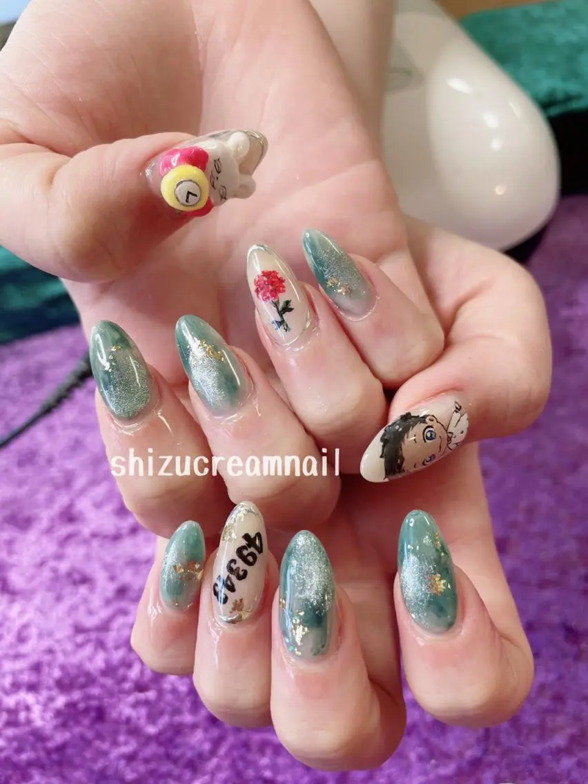 ネイル shizucream 痛デコネイル専門のネイルデザイン