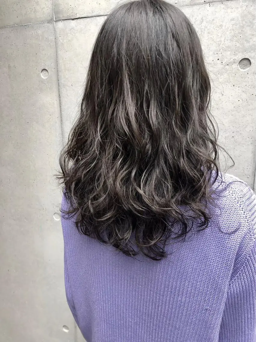 セミロング パーマ ボブパーマコテ巻き風 パーマNo1深江秀平のヘアスタイル