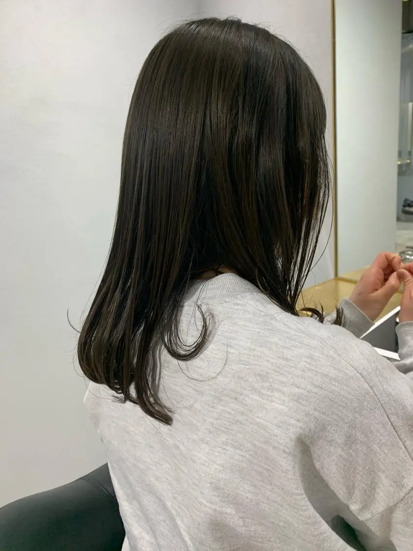 ロング カラー ヘアカラー ボブパーマコテ巻き風 パーマNo1深江秀平のヘアスタイル