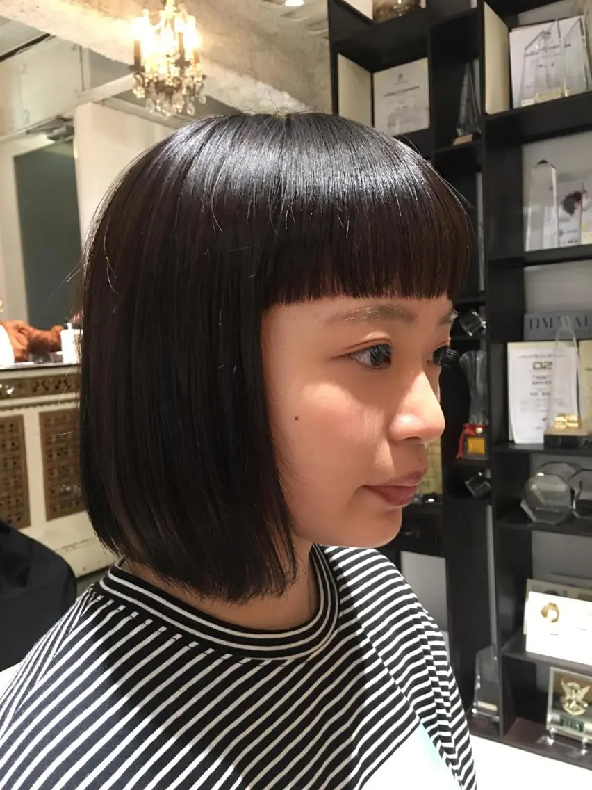 ショート パーマ ストレートパーマ カット 縮毛矯正 妙見 知洋のヘアスタイル