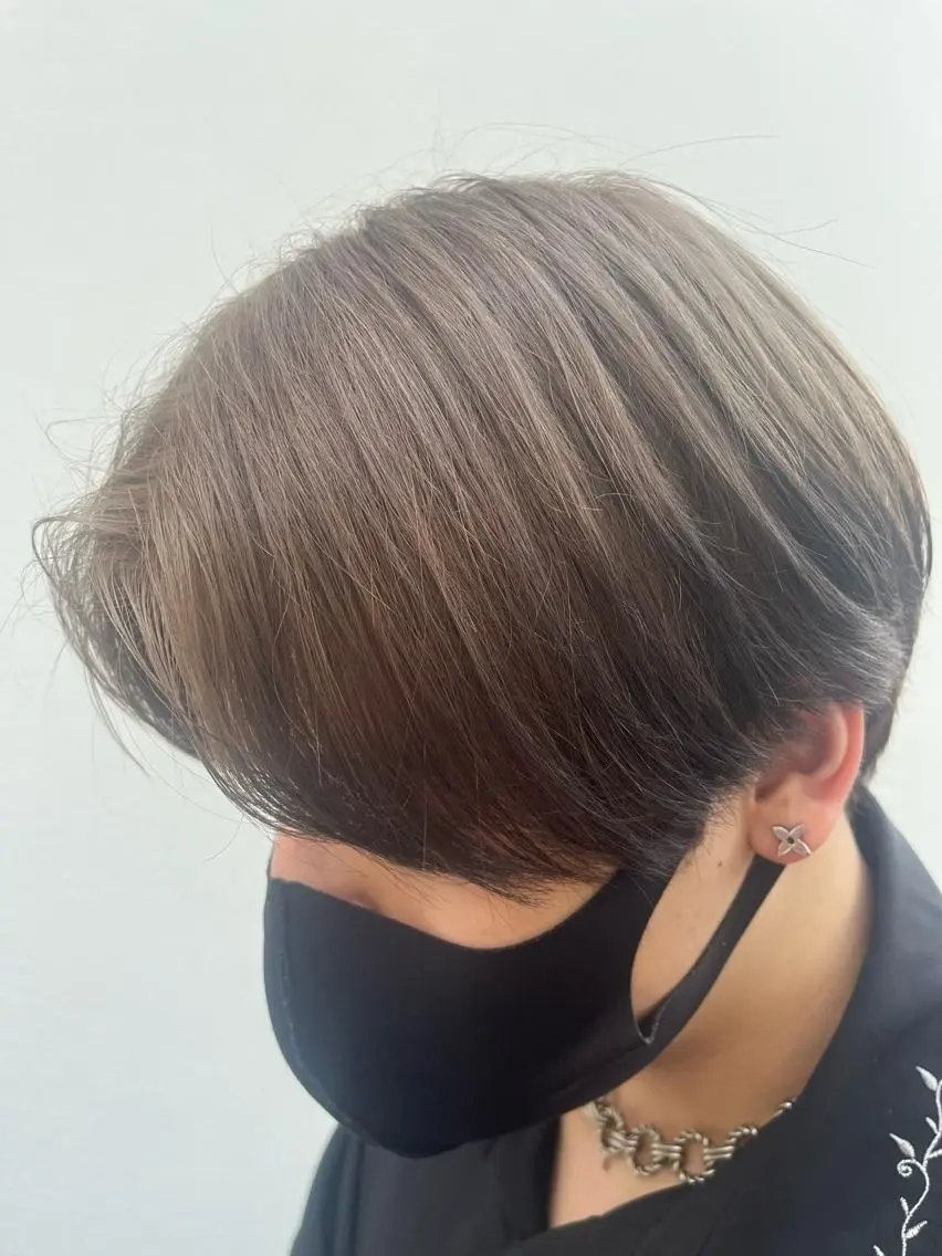 メンズ ヘアカラー トリートメント ♱地雷カラー♱ウルフ ♱ 藍衣 ♱のヘアスタイル