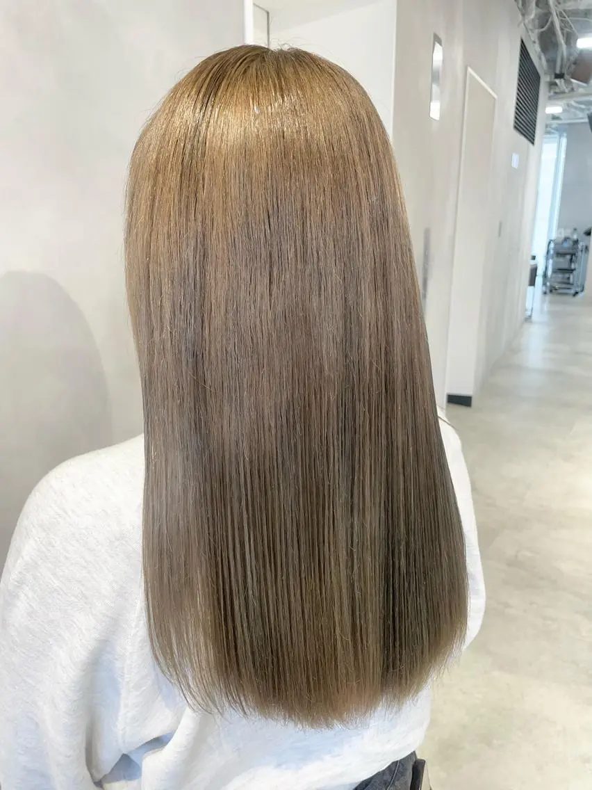 ロング カラー ブリーチ ケアブリーチ ダブルカラー 透明感カラー✨艶髪 制作🌱山根あゆみのヘアスタイル