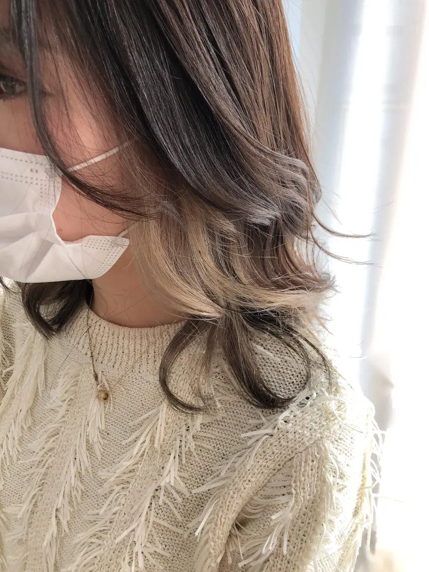 ミディアム カラー ベージュカラー ペールベージュ カット ヘアカラー トリートメント 過去一の柔髪ヘア 🌿einshairのヘアスタイル