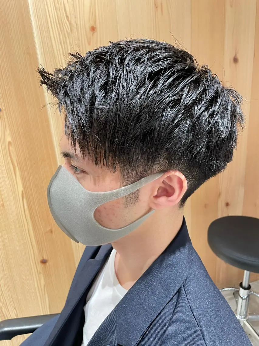 ショート カラー パーマ ヘアアレンジ メンズ パーソナルカラー合わ せたカラー🤍なつみのヘアスタイル