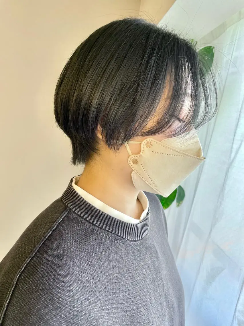 ショート ショートヘア 縮毛矯正 fumi 韓国hairのヘアスタイル