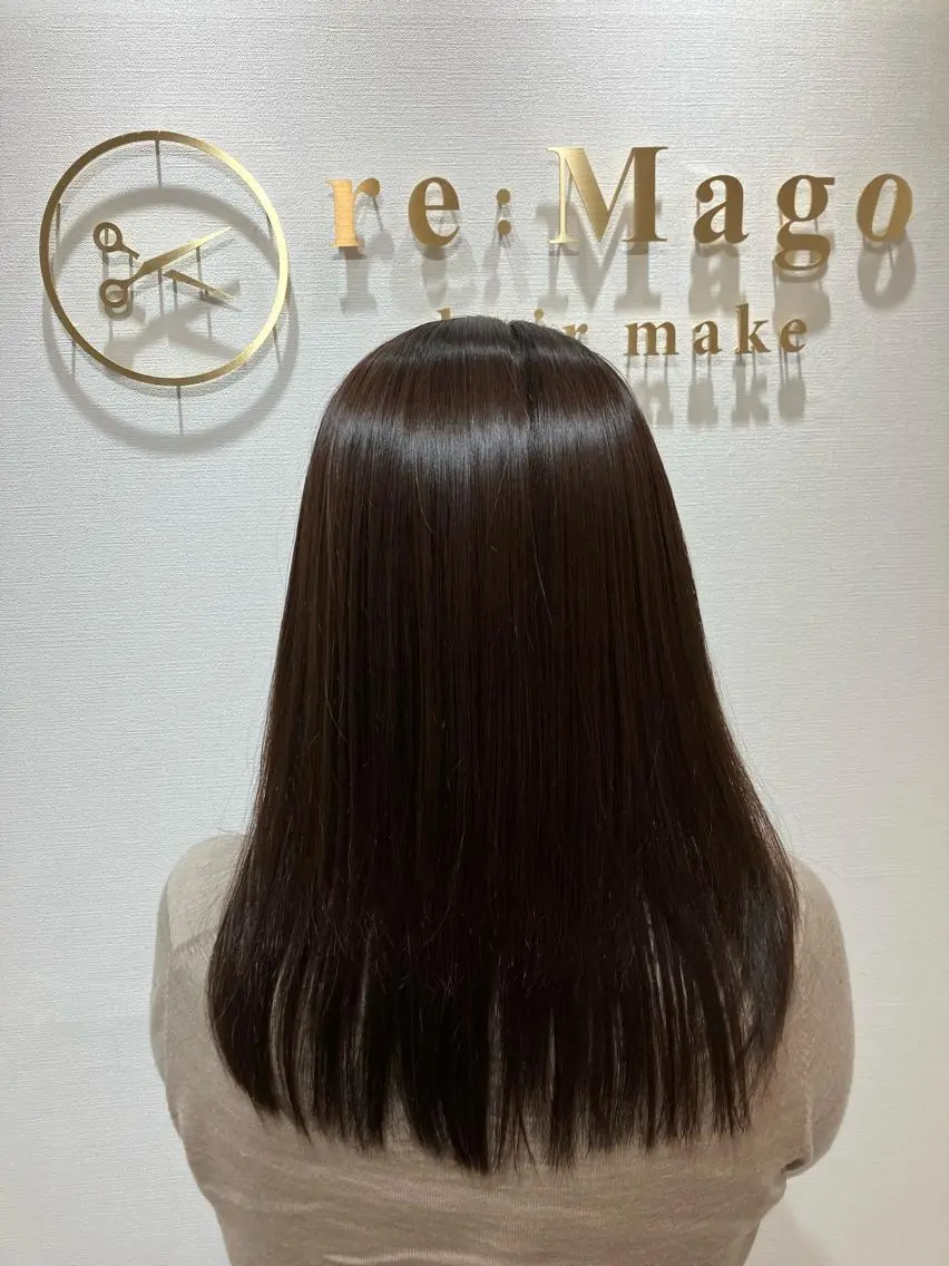 セミロング カラー キッズ カット ヘアカラー トリートメント 横浜関内髪質改善 re:Magoのヘアスタイル