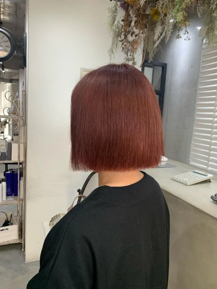 ショート カラー ヘアアレンジ ヘアカラー kei🤎ベージュ /透明感カラー/博多のヘアスタイル