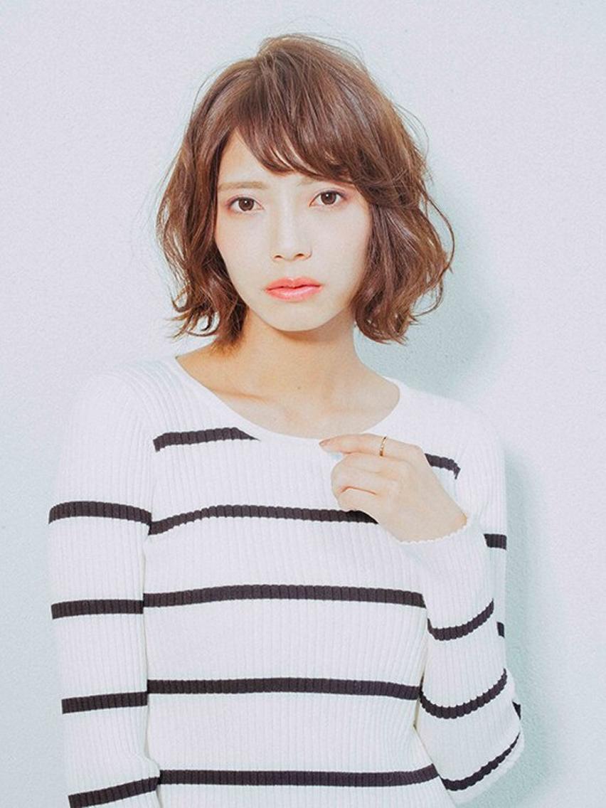 ミディアム カラー アッシュ ボブ 小顔カット トップスタイリスト ✨KIRIKA中野✨のヘアスタイル