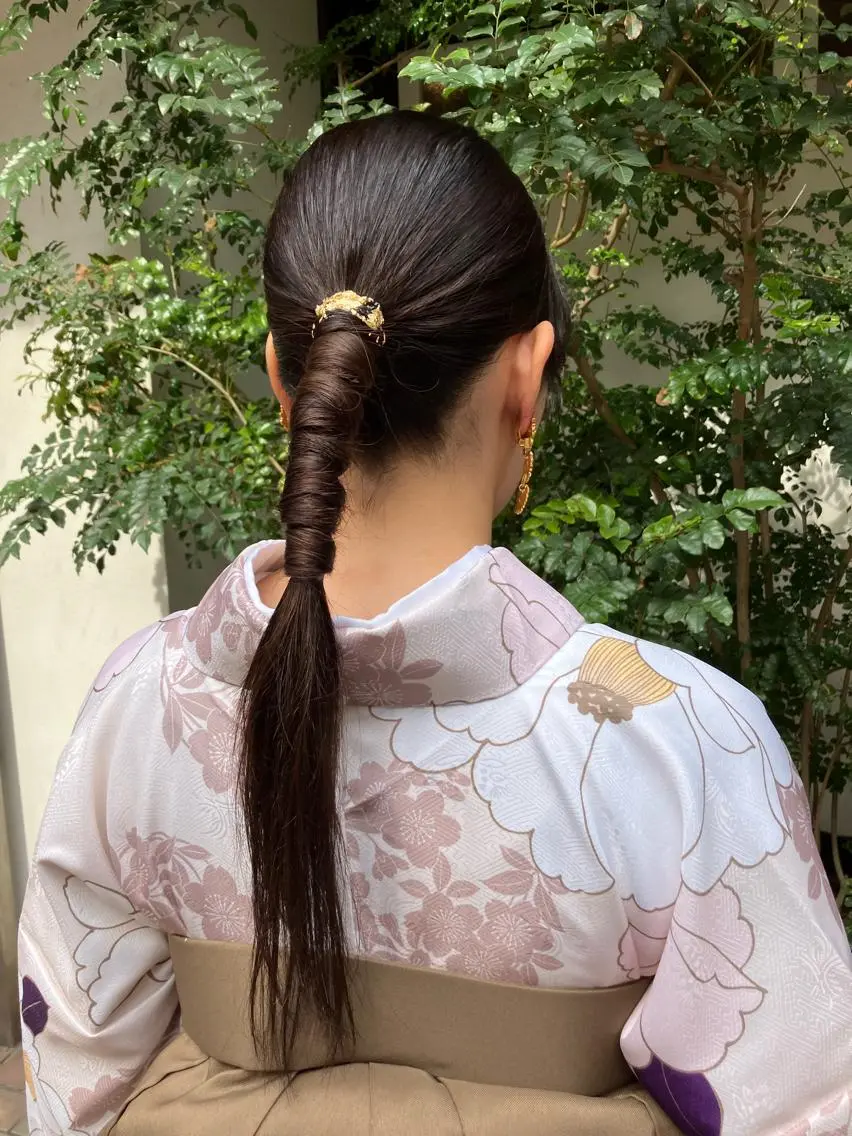 ロング ヘアアレンジ 着付け 勝野 麻美のヘアスタイル