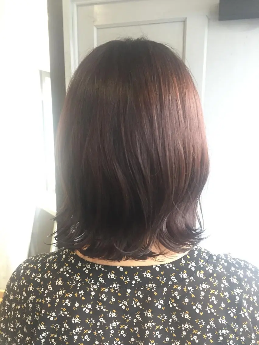 セミロング カラー ピンクカラー ツキダテ ユイのヘアスタイル