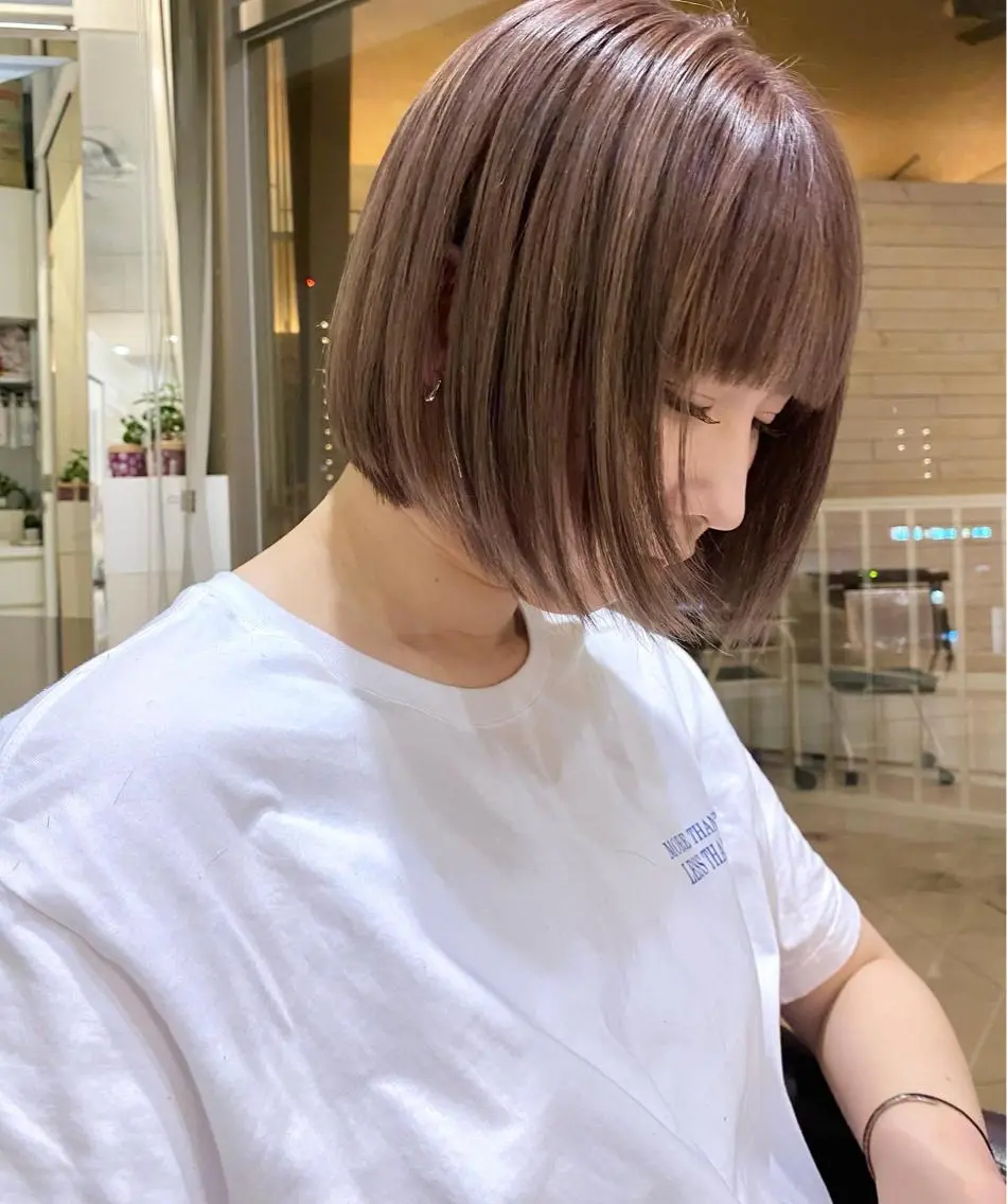 ショート カラー ヘアカラー トリートメント riho/レイヤー/ ハイトーン/ブリーチのヘアスタイル