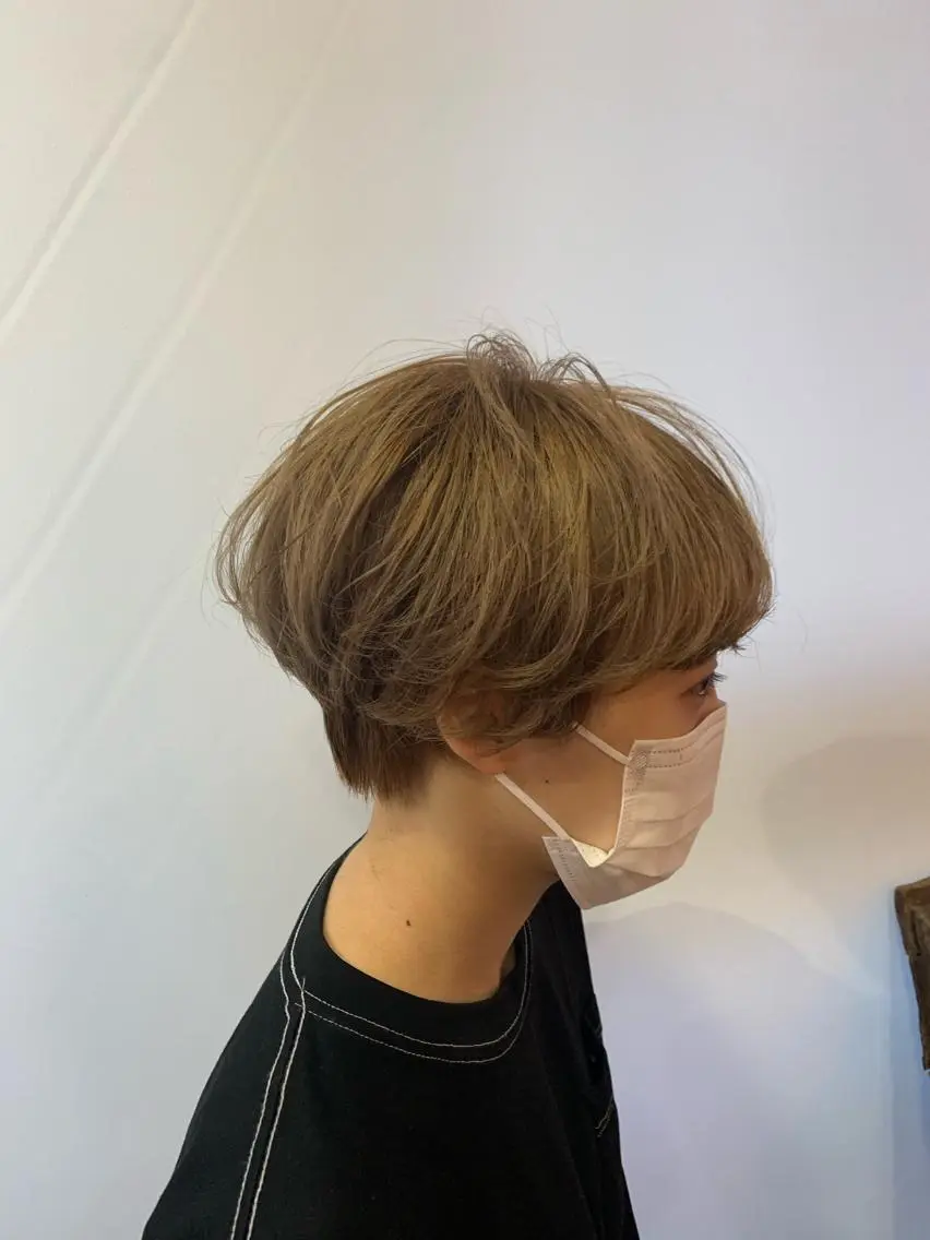 ショート アッシュ ショートヘア 小顔カット カット ヘアカラー トリートメント ヘッドスパ ヘアセット 大宮/山口 竣也のヘアスタイル