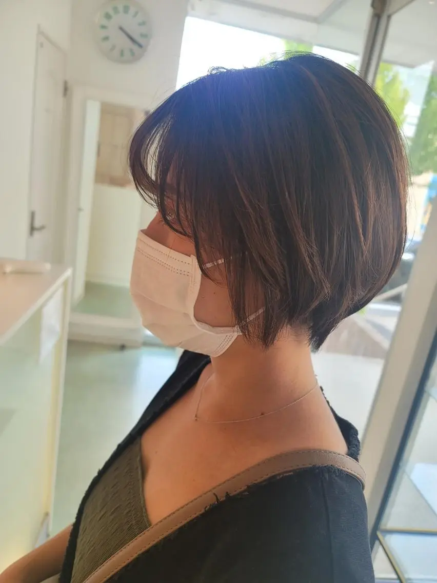 ショート ショートボブ ハンサムショート ボブ ショートヘア カット ヘッドスパ 鈴木 翠のヘアスタイル