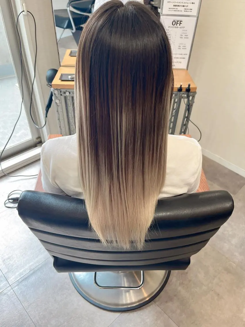 ロング 髪質改善 OFF オフのヘアスタイル