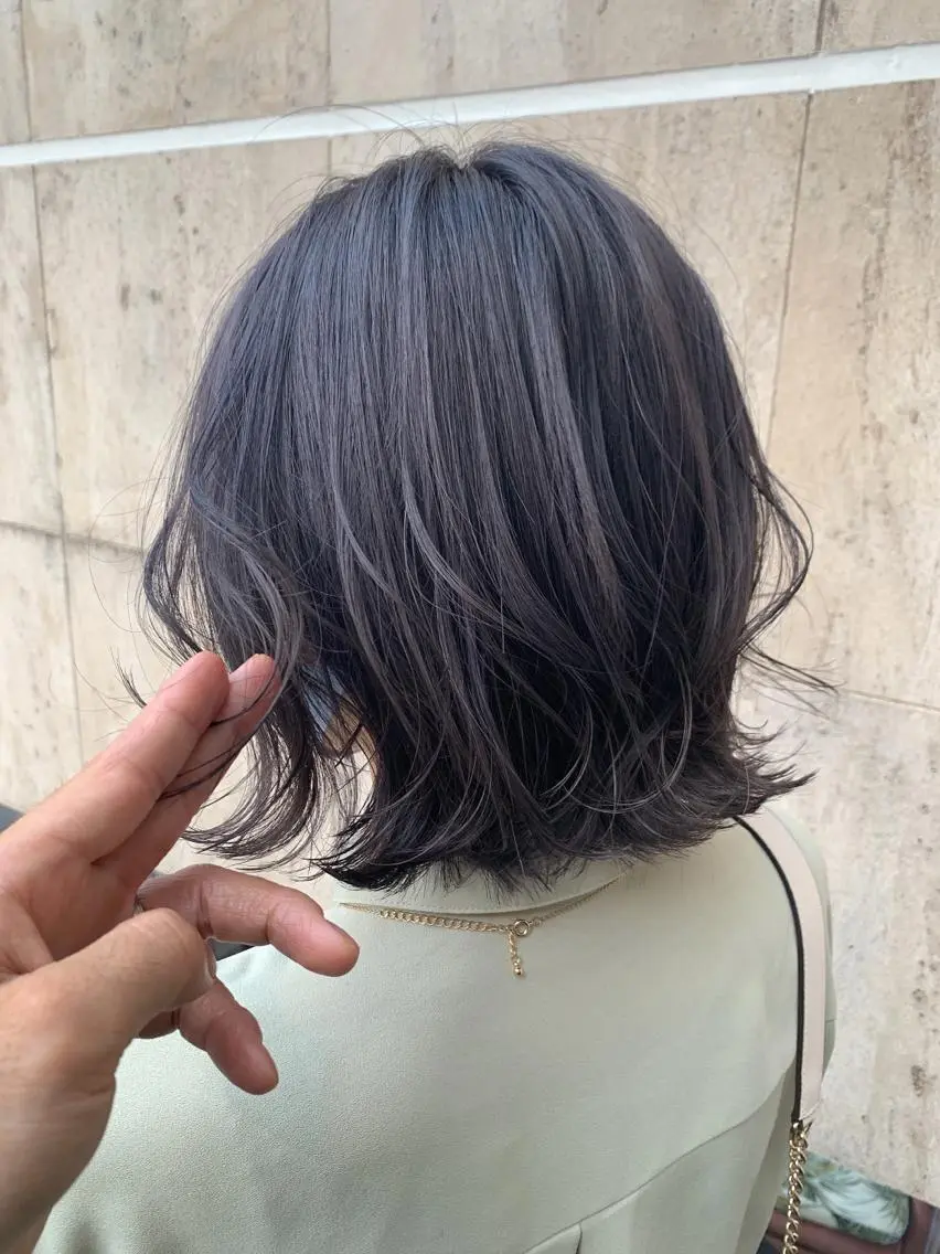 ミディアム カット ヘアカラー トリートメント 高橋 一矢のヘアスタイル