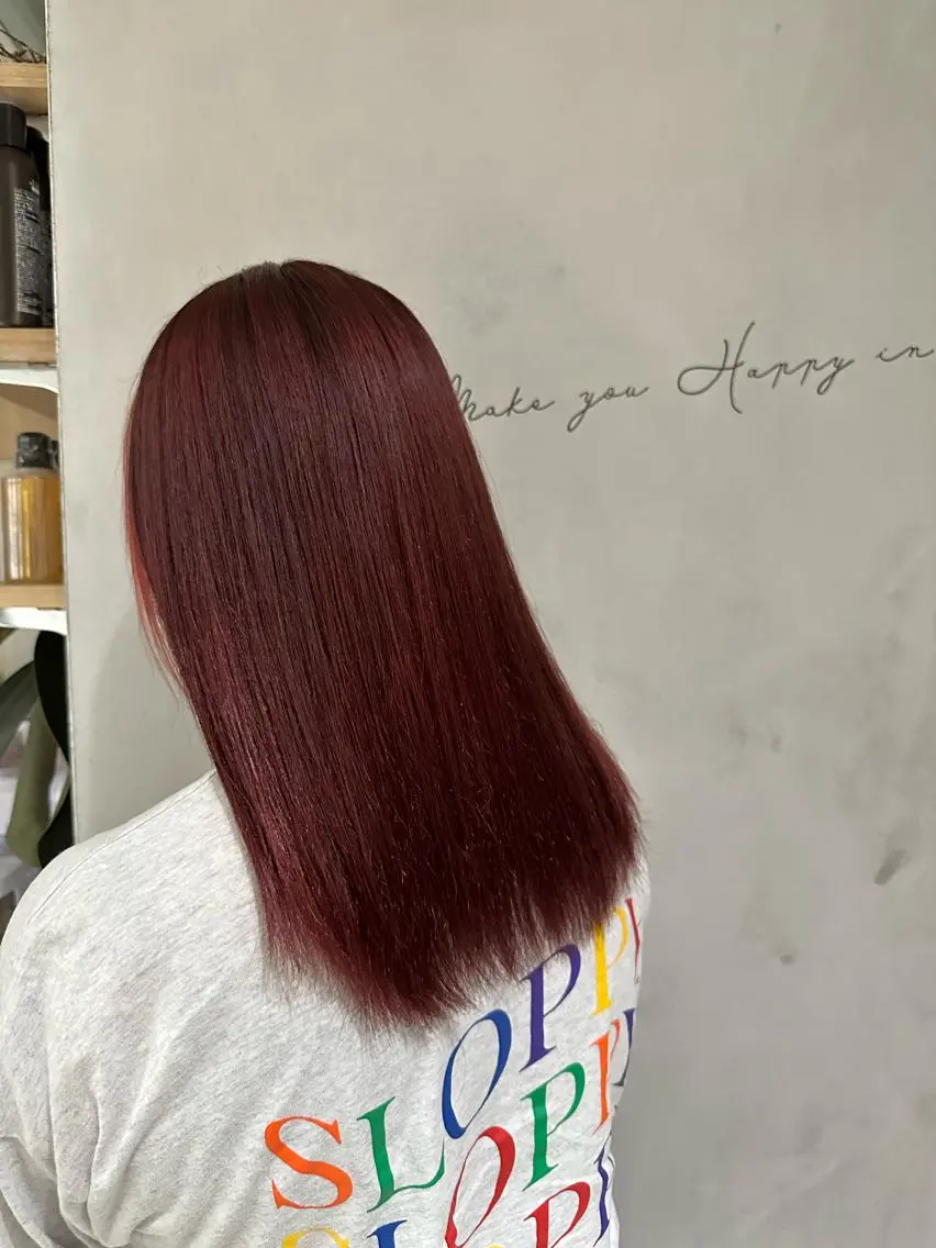 セミロング カラー 髪質改善 伊藤のヘアスタイル