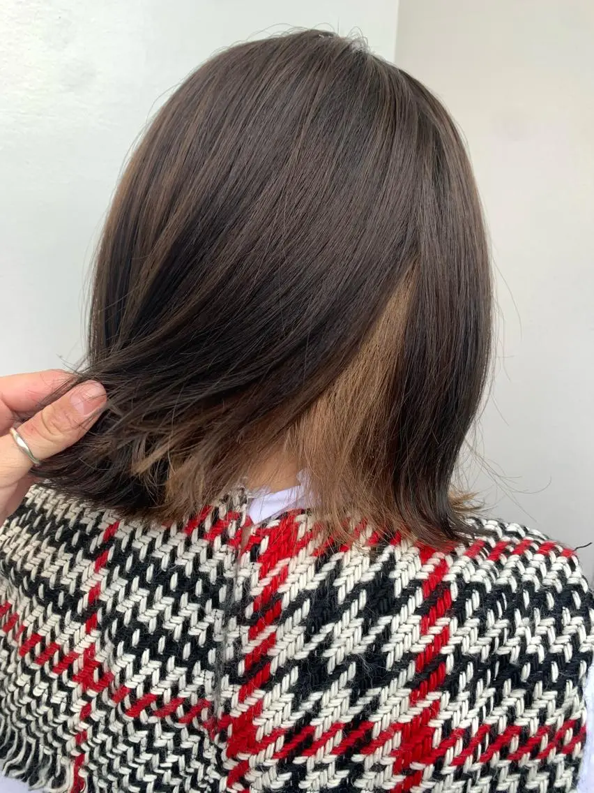 ミディアム カラー ベージュカラー オリーブベージュ ヘアカラー 中目黒🌼 🌼ハナのヘアスタイル