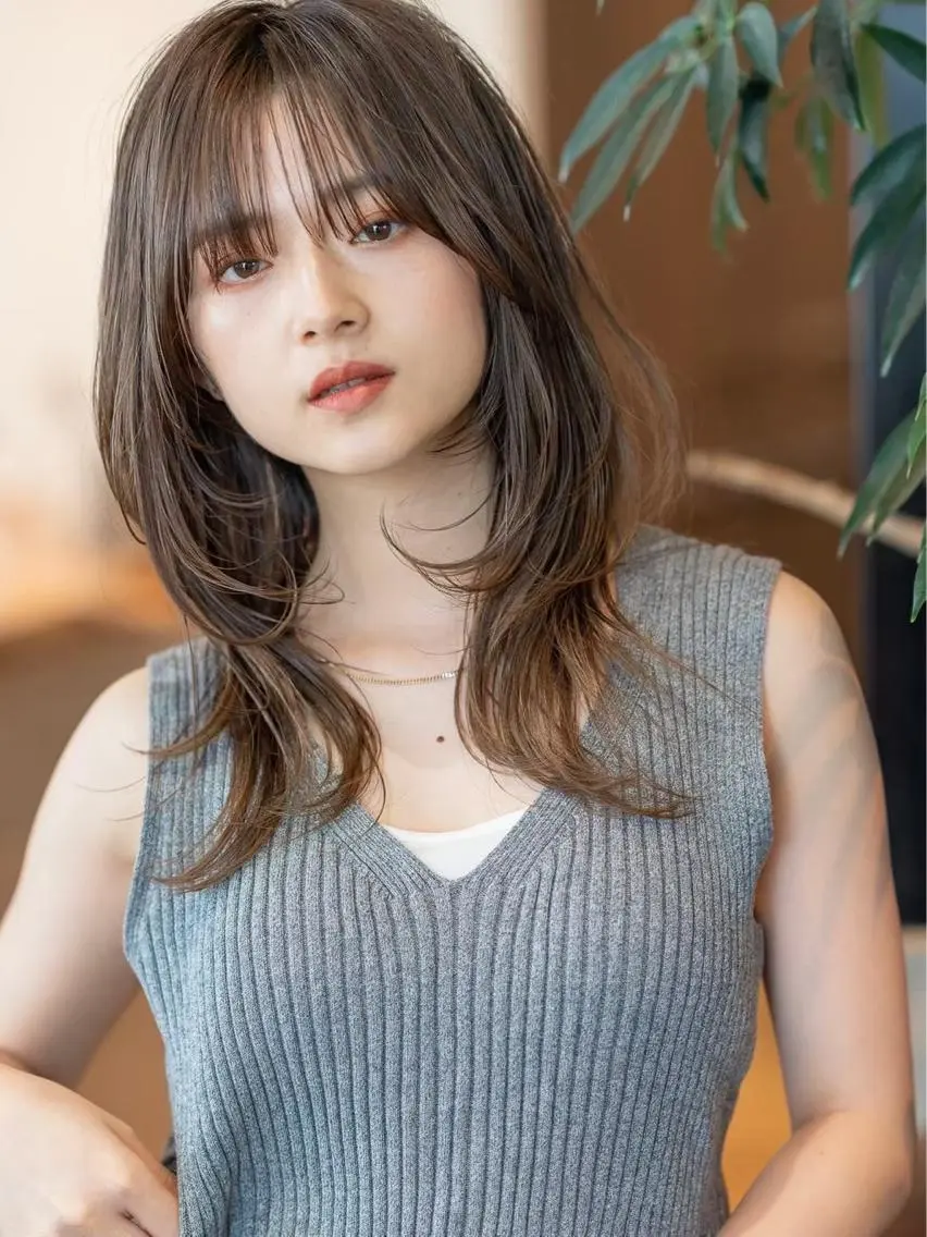 セミロング カラー カット ヘアカラー トリートメント 🉐レイヤー/塩見 弘樹🉐渋谷のヘアスタイル