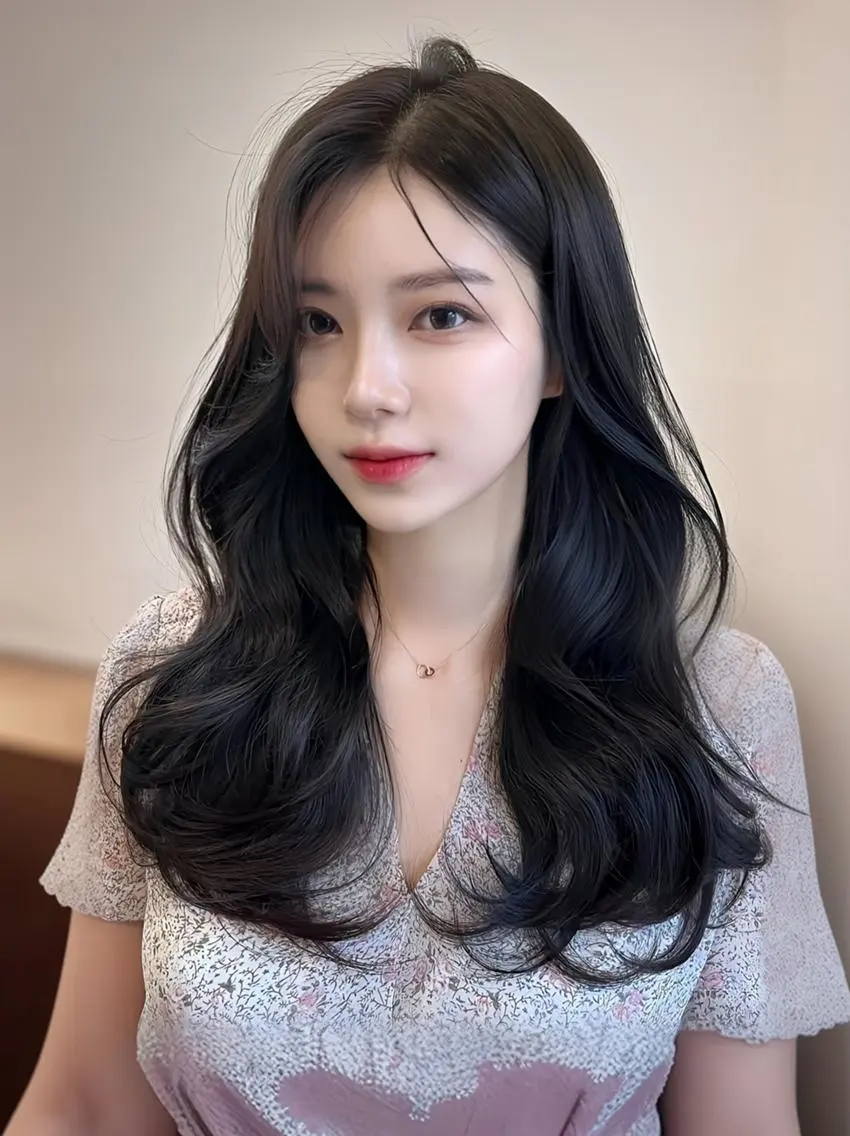 ロング カラー ×シールエクステのヘアスタイル