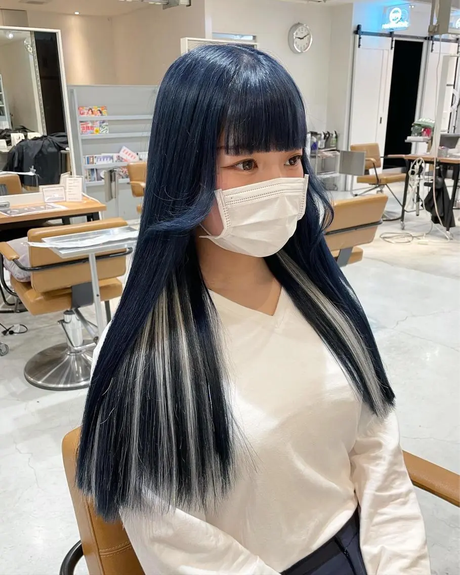 ロング カラー インナーカラー エクステ ヘアカラー 大阪韓国ヘア 🦋RINKAのヘアスタイル