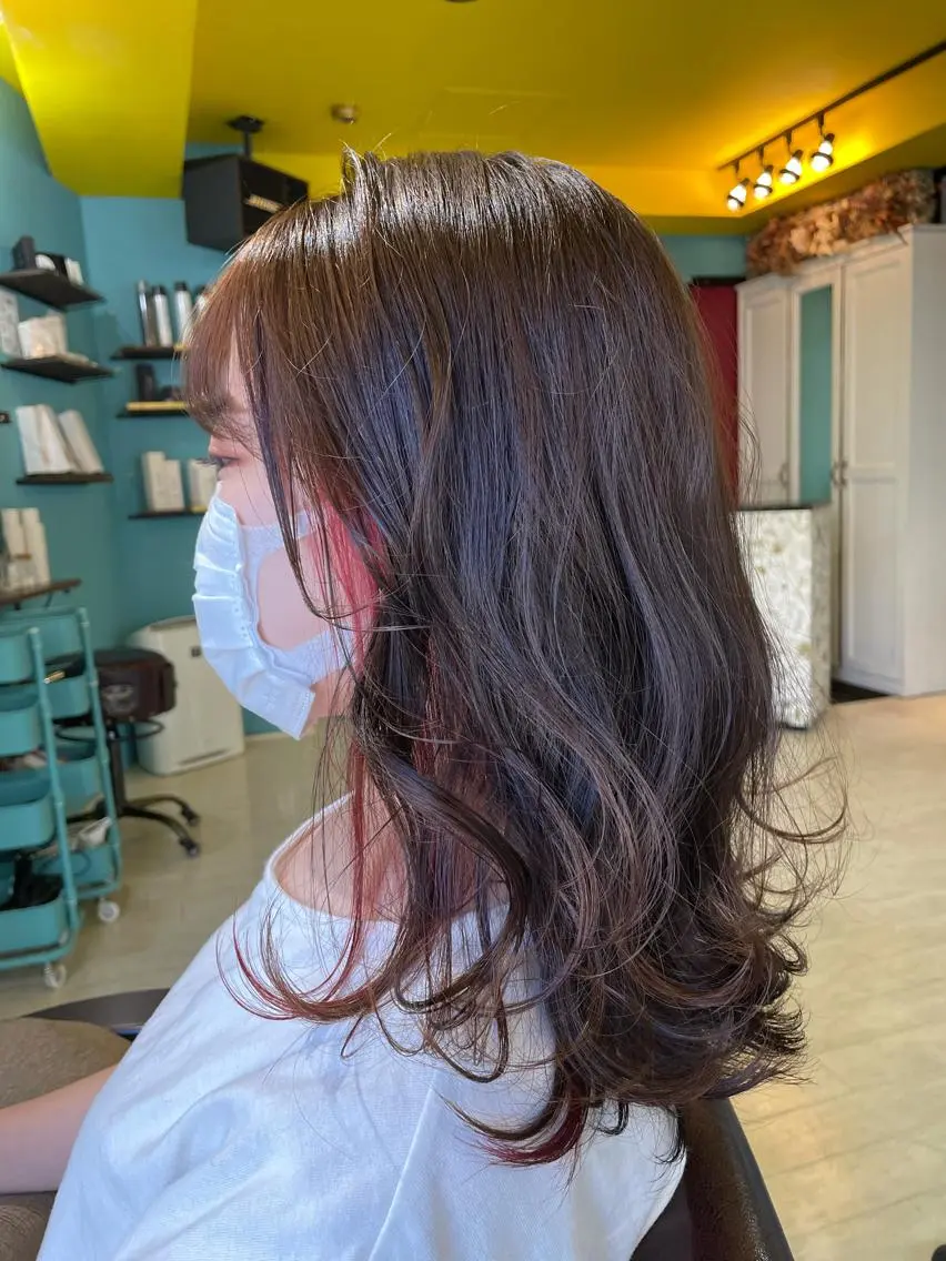 ロング ヘアカラー 末石 智のヘアスタイル