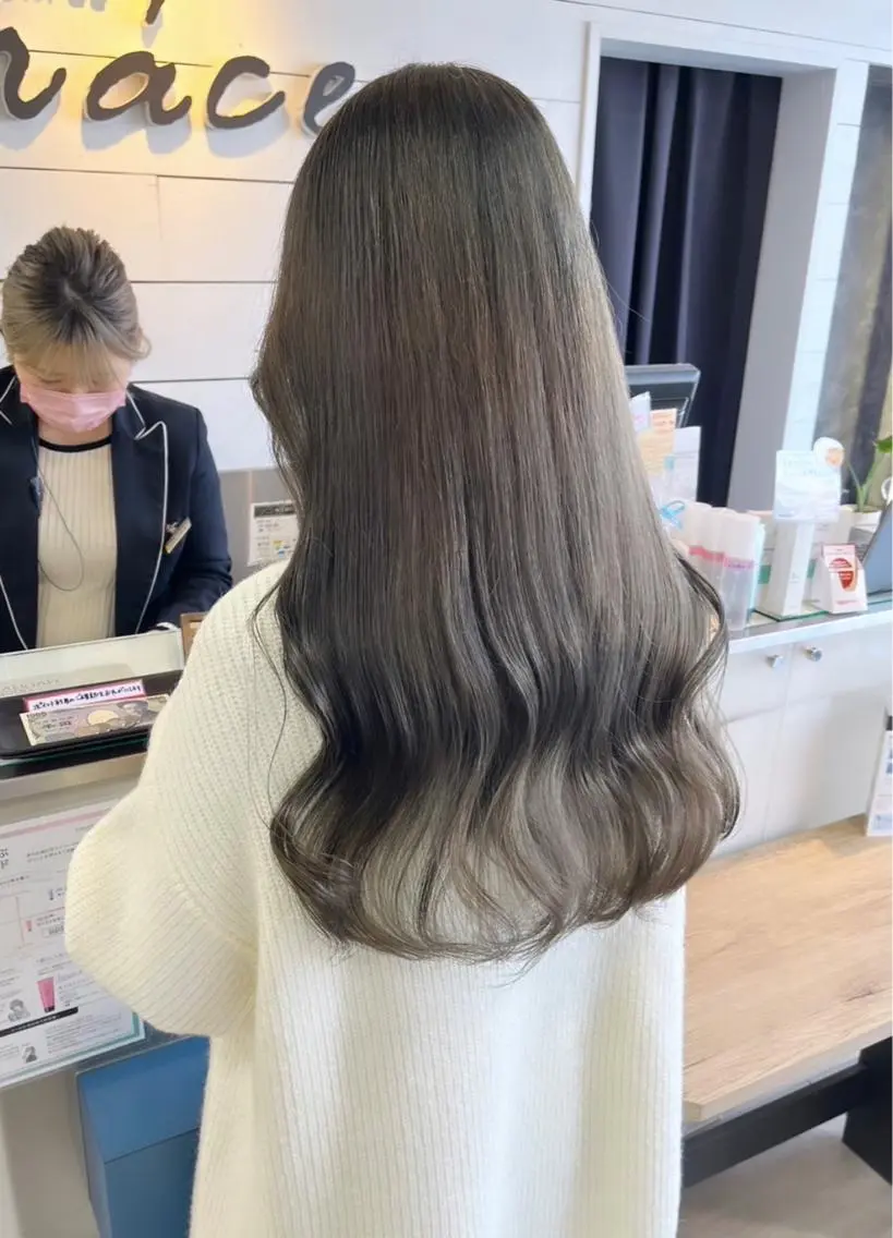 ロング カット ヘアカラー レイヤー/艶髪カラー 森本くるみのヘアスタイル