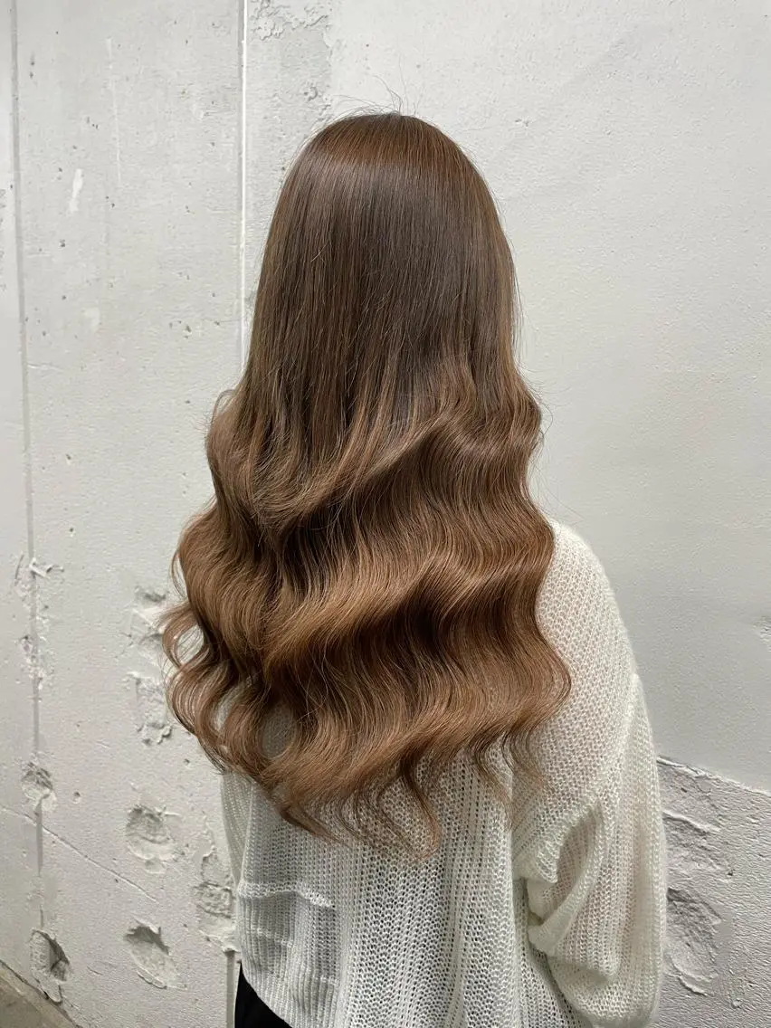 ロング カラー シールエクステ バレイヤージュ ミストバング ダブルカラー  フェイスフレーミング ヘアカラー エクステ 🧡艶髪/エクステ 🫧🧡YUKI❄️のヘアスタイル